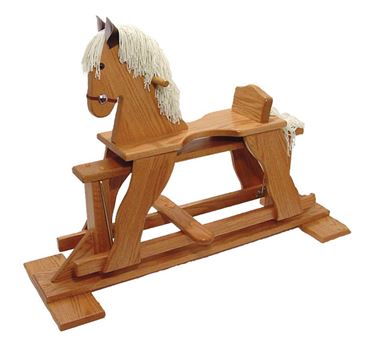 amish wooden rocking horse