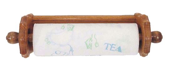 Paper Towel Hold/ Wall or Under Cabinet Wood Golden Oak 